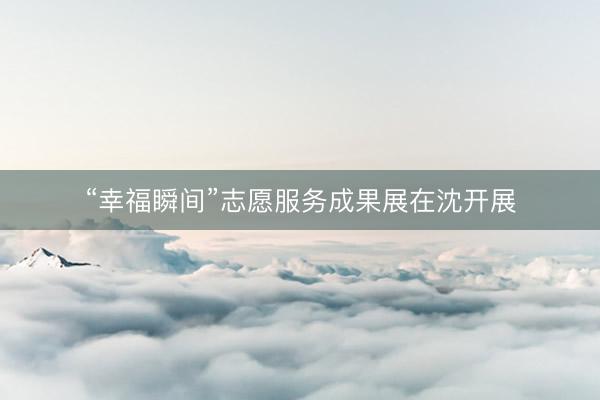 “幸福瞬间”志愿服务成果展在沈开展