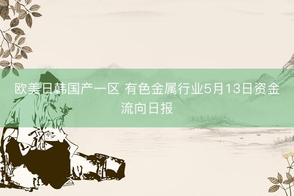 欧美日韩国产一区 有色金属行业5月13日资金流向日报