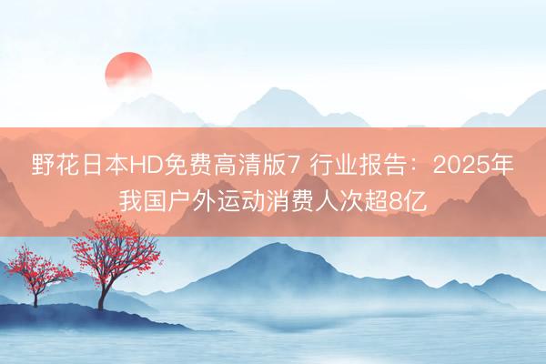 野花日本HD免费高清版7 行业报告：2025年我国户外运动消费人次超8亿