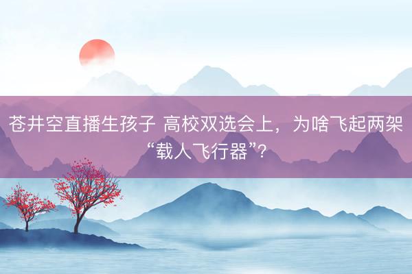 苍井空直播生孩子 高校双选会上，为啥飞起两架“载人飞行器”？