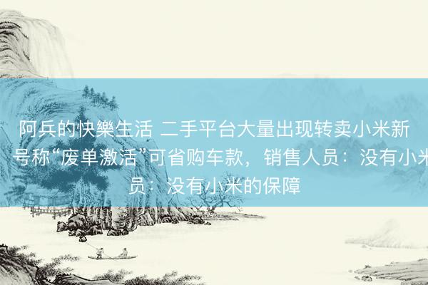 阿兵的快樂生活 二手平台大量出现转卖小米新车订单,号称“废单激活”可省购车款,销售人员:没有小米的保障