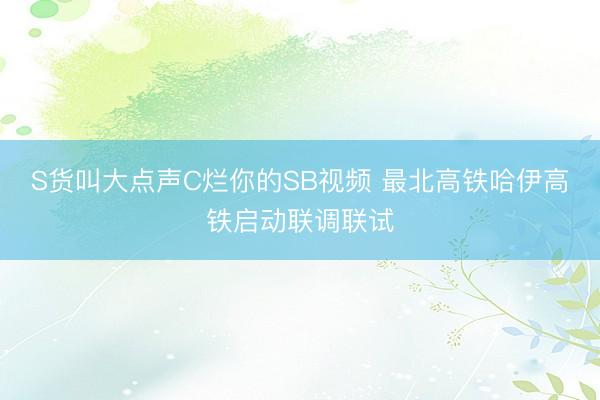 S货叫大点声C烂你的SB视频 最北高铁哈伊高铁启动联调联试