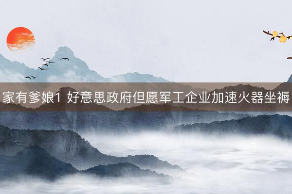 家有爹娘1 好意思政府但愿军工企业加速火器坐褥