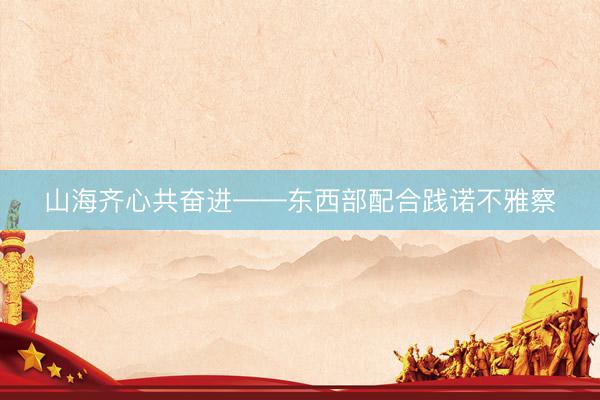 山海齐心共奋进——东西部配合践诺不雅察